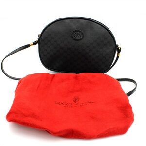 Gucci Black Monogram Crossbody Bag
